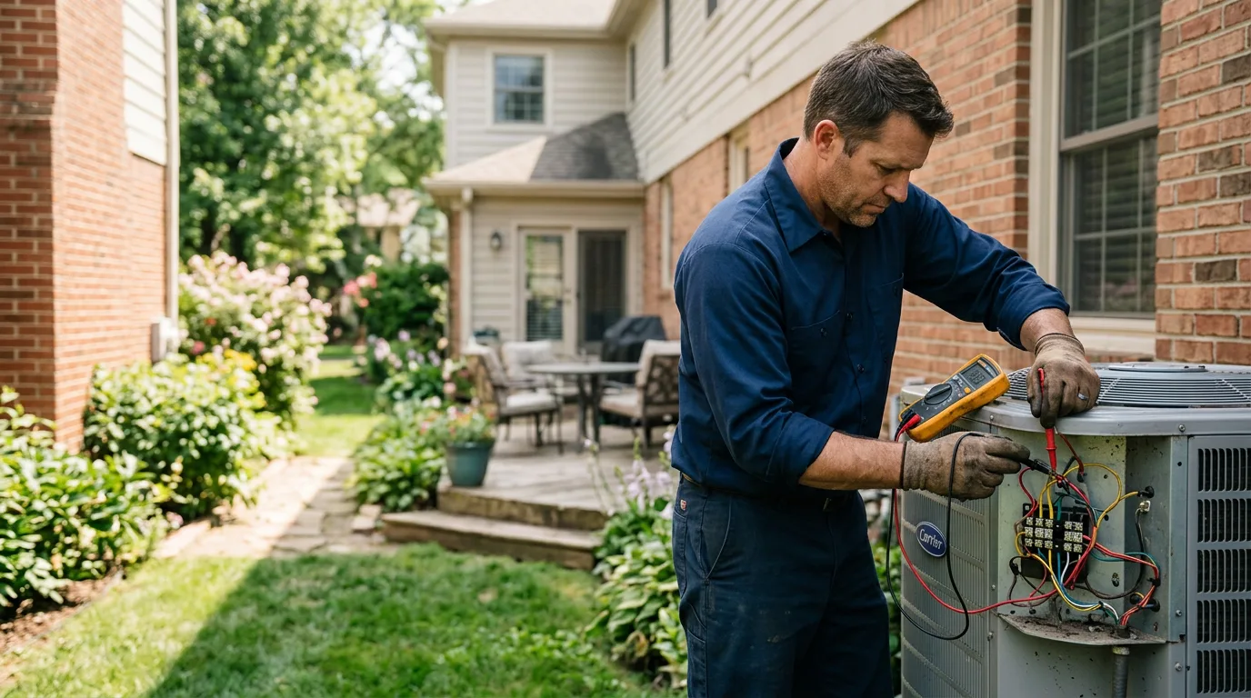 HVAC technician working near Cedar Point, IL